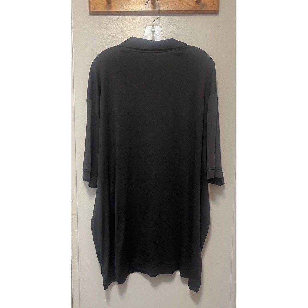 Perry Ellis Performance Polo Size 4XLT Black Short Sleeve - Picture 2 of 3